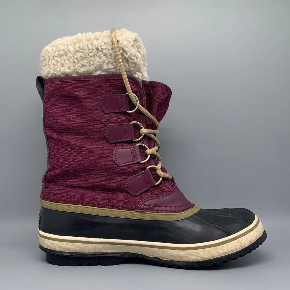 SOREL Winter Carnival Waterproof Purple‎ Snow Boots  NL1495-562 Women's Sz 8